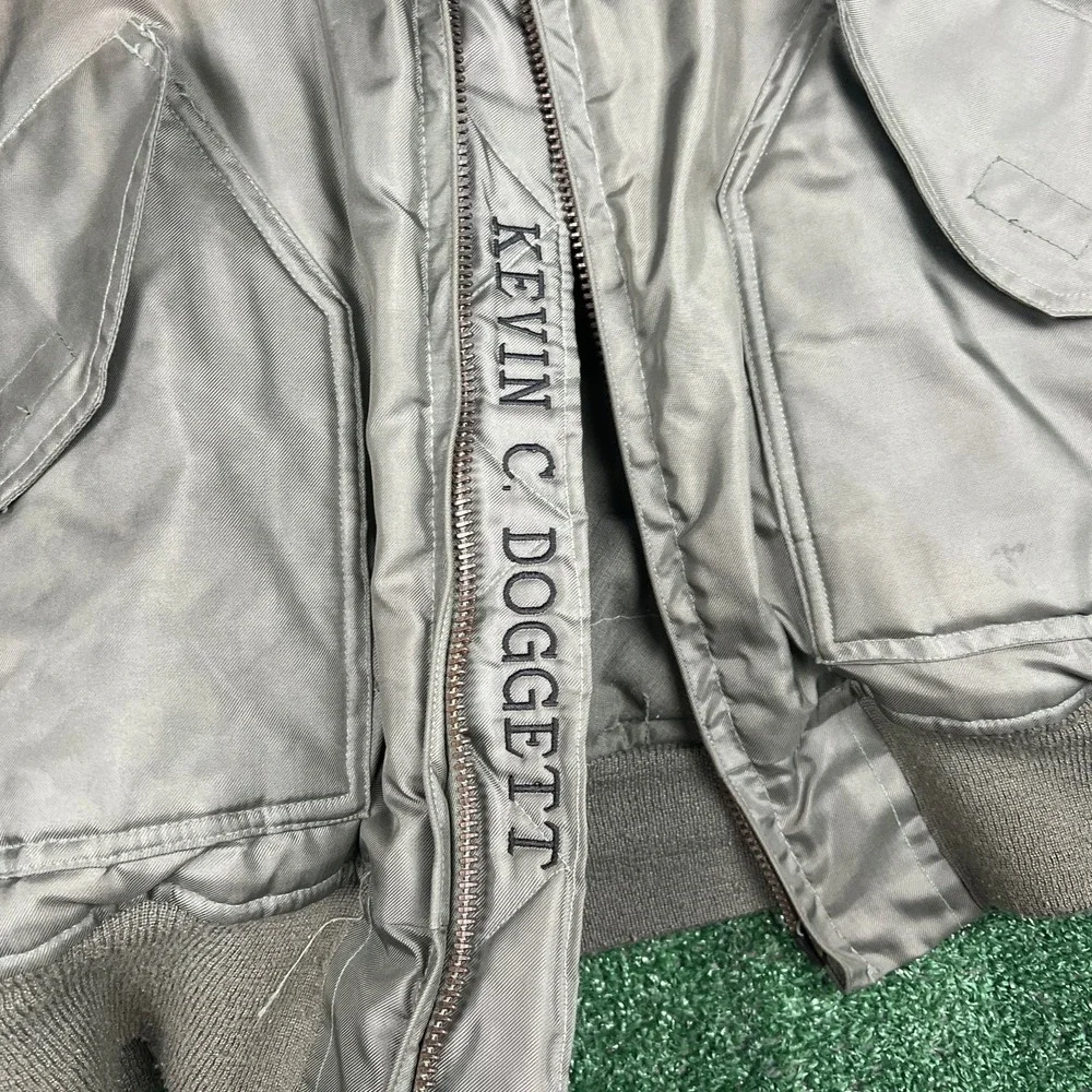 VTG‎ ISRATEX CWU-45/P Flight Jacket Men's Large Olive Green Aramid Patches 90s